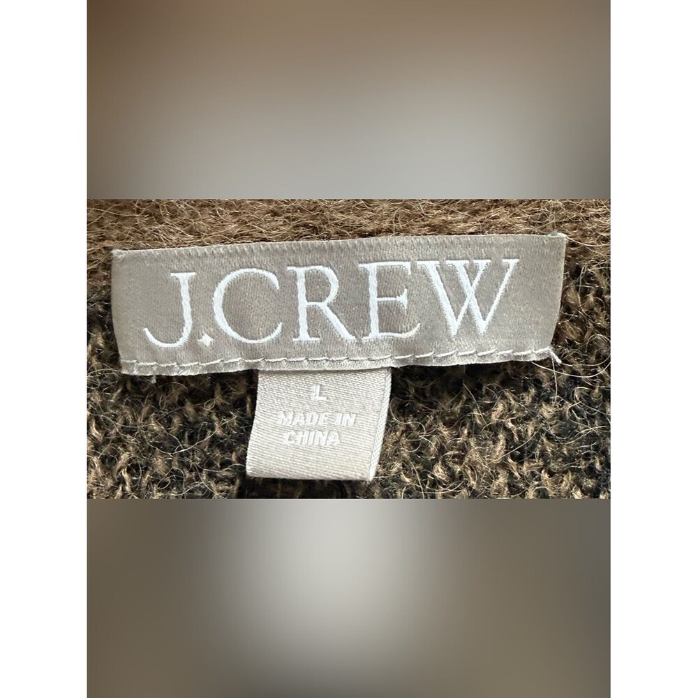 J. Crew Brushed Wool Alpaca Blend Leopard Lady Jacket Cardigan Sweater. Large. - Picture 6 of 10